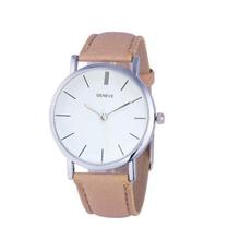 2018 Watches Women Luxury Brand Casual Time Clock men watch PU Leather Bracelet Quartz geneva Analog WristWatch relogio feminino 2024 - buy cheap