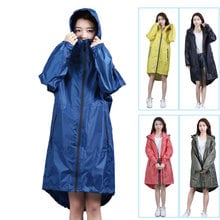 High quality fashion Women Ladies men waterproof Rain Coat Breathable Long Raincoats Portable hooded Raincoat with zipper 2024 - buy cheap