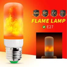 LED Bulb E27 Flame Lamp 220V LED Flame Effect Flickering Fire Light Bulb110V Corn Bulb 2835 SMD 42leds Fake Fire Burning Light 2024 - buy cheap