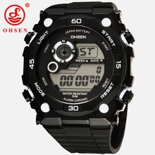 Famous Brand OHSEN Mens Digital LCD Sport Watch Reloj hombre 50M Diving White Silicone Strap Men's Fashion LCD Wristwatches Gift 2024 - buy cheap