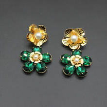 Baroque metal flowers wild fashion models earrings catwalk bride earrings accessories  636 2024 - buy cheap