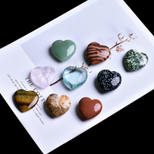 1 PC de cuarzo rosa Natural amor en forma de corazón Mini de cristal de Chakra curación de GEMA de terapeuta de la joyería de DIY par Decoración 2024 - compra barato