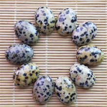 (10 pieces/lot) Wholesale Natural Dalmation Jaspers Oval CAB Cabochon 18x13x5mm Free Shipping Fashion Jewelry ZJ1715 2024 - buy cheap
