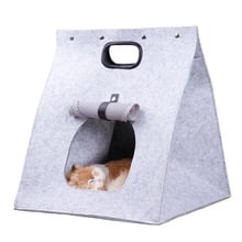 New 2018 Hot Small Dog Cat Animal Bed Foldable Pet Dog Beds Warm Soft Foldable Dog House Pet Felt Mats Blankets Basket Pet Sleep 2024 - buy cheap