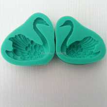 A Pair Of Little Swans Shape Fondant Cake Decorating Tools, Silicone Mold For Cake Craft, Silicone Soap Molds 2024 - buy cheap