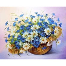 Diamond Painting Full Drill Daisy Flower Basket Mosaic DIY Diamond Painting Cross Stitch Embroidery Home Decorative Craft 2024 - buy cheap