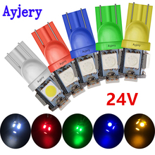 AYJERY 100X Truck 24V T10 5050 5 SMD SMD 194 168 W5W 5 LED Light Bulb Clearance Light Wedge Lamp License Plate Lamp Car Styling 2024 - buy cheap