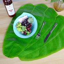 4Pcs Simulation Banana Leaf Table Mat Placemat Hawaiian Party Decoration Table Flag Simulation Plant Desktop Wall Decoration 2024 - buy cheap