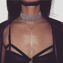Women T Logan Clavicle Necklaces Luxury Crystal Choker Necklace Rhinestone Pendant Jewelry Collar Necklace for women N49631 2024 - buy cheap