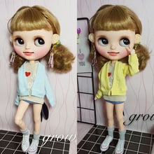 1PCS Doll's Blyth Clothes Blue,Yellow Coat Tops for Blyth Azone Licca OB24 Doll Clothing for 1/6 Doll Accessories 2024 - buy cheap