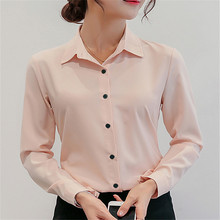 Sanishroly blusa feminina branca, camisa feminina casual de chiffon e mangas longas para escritório plus size se525 2024 - compre barato