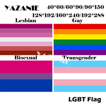 YAZANIE LGBT Flag 128 192cm/160 240cm/192 288cm Gay Pride Flags and Banners Small Rainbow Flag big, national flag, polyester colorful Rainbow Flag for Gay right parade 90x150cm 2024 - buy cheap