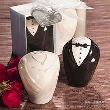Accesorios de porcelana para novia y novio, Salero y pimentero para bodas y eventos, regalos de puerta de fiesta, 200 Uds. 2024 - compra barato