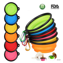 1PC Folding Silicone Dog Bowl Outfit Portable Travel Bowl For Dog Feeder Utensils Small Mudium Dog Bowls Pet Accessories 2024 - buy cheap