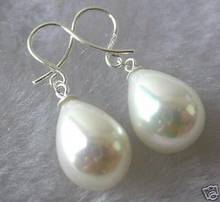 AAA+ natural Jewelry lady's Fine 11-15mm white shell pearl imitation pearl 925  earring big earringsWomen Party, 2024 - buy cheap