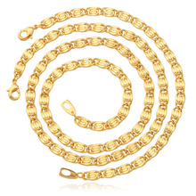 Массивное ожерелье и браслет золотого цвета цепи мужские высококачественные ожерелья в виде змеи 6 мм 55 см 22 дюйма Φ S229 2024 - купить недорого