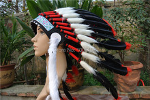 feather Headdress feather headpiece feather costumes Hat of black color party supply 2024 - buy cheap