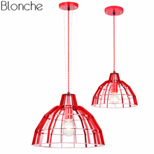 Modern Industrial Pendant Lights LED Hanging Lamp Dining Room Kitchen Home Decor Lamp Red Simple Metal Loft Fixtures Luminaire 2024 - buy cheap
