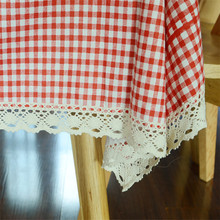 Cotton Linen Red Grid Tablecloth Dinner Party Table Cover Decor Multipurpose Cloth Home Decoration Table Cloth 2024 - buy cheap