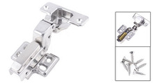 Silver Tone Hydraulic Full Overlay Metal Furniture Cabinet Hinges w Screws 2pcs 2024 - buy cheap