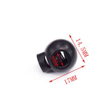 1000pcs Cord Lock Round Ball Toggle Stopper Plastic Size:17mm*14.5mm*12mm Toggle Clip Black 2024 - buy cheap