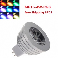 MR16 4 W 12 V 16 Cores Em Mudança RGB Lâmpada LED Spot Light RGB Lâmpada LED Lamp Spotlight com Controle Remoto controle Frete Grátis 2024 - compre barato