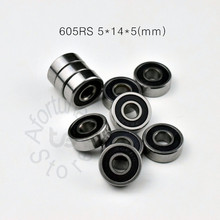 605 605RS 5*14*5(mm) 10pieces bearing free shipping ABEC-5 bearings rubber Sealed Bearing chrome steel bearing 605 605RS 2024 - buy cheap