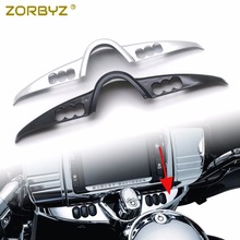 ZORBYZ Chrome/Preto Sotaque Traço Painel Interruptor Batwing Capa Para Harley Touring Glide 2014-2017 2024 - compre barato