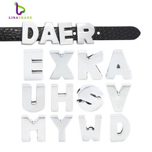130PCS 8MM Slide charms Letters English Alphabet A-Z Fit Bracelet Wristband /Pet Name Collar Dog Collar LSSL09*130 2024 - buy cheap