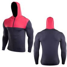 Camiseta com capuz masculina para treino m1834, camiseta esportiva fitness de secagem rápida para exercícios musculação e corrida 2024 - compre barato