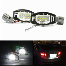 2 x LED license plate lamp error free CE E8 car white signal lights for Accord Civic City Legend, free shipping 2024 - buy cheap