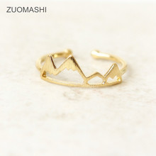 2016 hot selling mountain ring fashion adjustable gold ring for women wholesale Cute Mountains Ring, Snow Mountain Ring 2024 - buy cheap