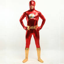 The Flash costume cosplay adult halloween costumes for men Superhero bodysuit Zentai Shiny carnival costume custom wholesale 2024 - buy cheap