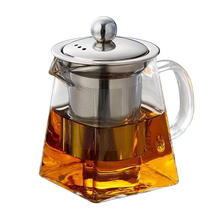 350ML Stainless Steel Tea Pot With Strainer Heat Resistant Glass Teapot Durable Loose Leaf Tea Pot For Home Office Restaurant 2024 - buy cheap