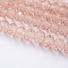 FLTMRH-Cuentas de vidrio de cristal espaciador suelto para fabricación de joyas, color rosa, 8mm, 70 Uds. 2024 - compra barato