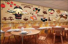 Customized large-scale 3D mural wallpaper hd hand-painted background wall painting of Japanese cuisine shop 2024 - buy cheap