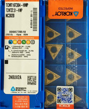 Pastilhas de processamento de inserção TCMT16T308-HMP nc3020 10 pçs/set korloy nc3020: aço, frete grátis 2024 - compre barato