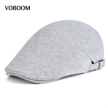 Cotton Men Women Gray Flat Ivy Cap Soft Solid Color Driving Cabbie Hat Adjustable Newsboy Caps 039 2024 - buy cheap