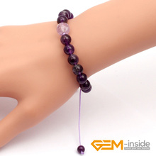 8mm 10mm Natural Amethysts Stone Bracelet, Lucky Stone For Aquarius ,Symbol Of Honesty, Kindness, Wisdom And Aura Free Shipping 2024 - buy cheap