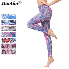 Flower Printed Fitness Leggings Women Stretch Yoga Pant High Waist Sport Leggings Female Gym Workout Pants Yoga Running Tights 2024 - buy cheap