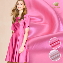 Pink silk dupion fabric solid color 30mm stiff cheongsam shirt dress heavy silk fabric wholesale silk cloth 114cm 2024 - buy cheap