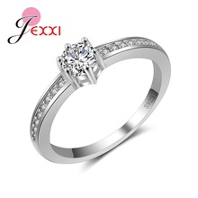 Fashion 925 Sterling Silver Ring For Women Wedding Engagement Cute Crystal Girl Party Accessory New New Design CZ Jewelry 2024 - buy cheap
