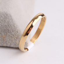 3mm gold color Smooth Light 316L Stainless Steel finger rings for women wholesale 2024 - buy cheap