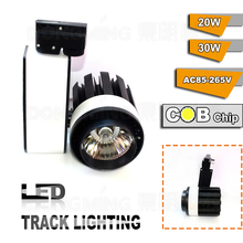 Envío Gratis 20W COB LED Track Light LED Rail Lighting negro blanco Shell para tienda de ropa exposición lámparas de techo LED 2024 - compra barato
