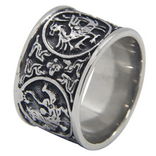 Anillo de dragón de acero inoxidable 316L para hombre, joyería, anillo de chicos 2024 - compra barato