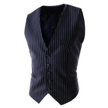 Men's Casual Striped Cotton Vests with Single-breasted Design Delicate Plus Size Gentelmen Waistcoat Fashion Tops  SAN0 2024 - buy cheap