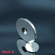 2pcs 50x5mm hole 6mm neodymium magnet 50mm*5mm strong rare earth neodymium magnets 50*5 mm NdFeB permanent round magnetic 50x5mm 2024 - buy cheap