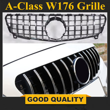 GTR Style Front Bumper Grill Mesh For Mercedes W176 Facelift 2016 - 2018 A160 A180 A200 A250 A45 AMG Front Grille 2024 - buy cheap