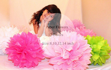 17 cores! Bola de papel tissue flor grande (35 cm) 14 polegadas para decorações de casamento, 50 esferas 2024 - compre barato