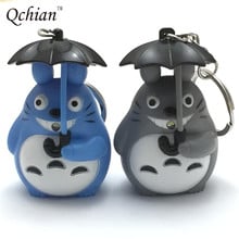 Tonari-llaveros de Totoro con sonido y luz LED para niños, anillo colgante de PVC, regalo, 2 colores, 2017 2024 - compra barato